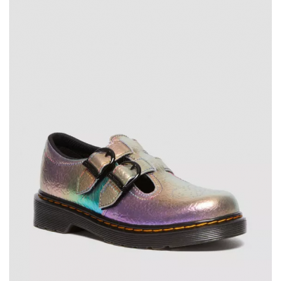 JUNIOR 8065 RAINBOW CRINKLE LEATHER MARY JANE SHOES